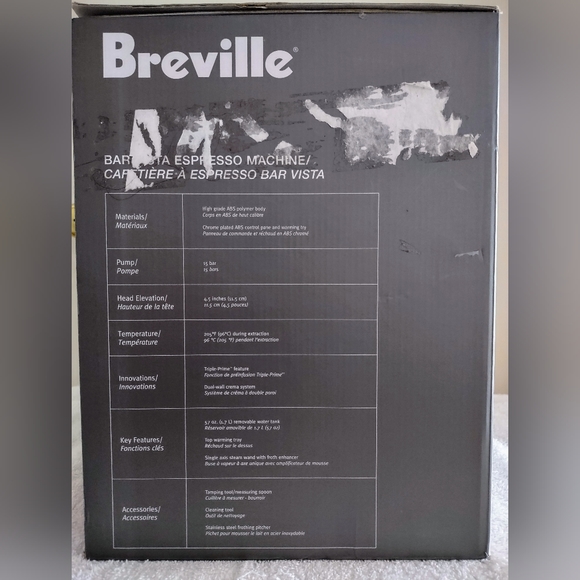 Breville Espresso coffee machine (NEW) - Picture 5 of 5